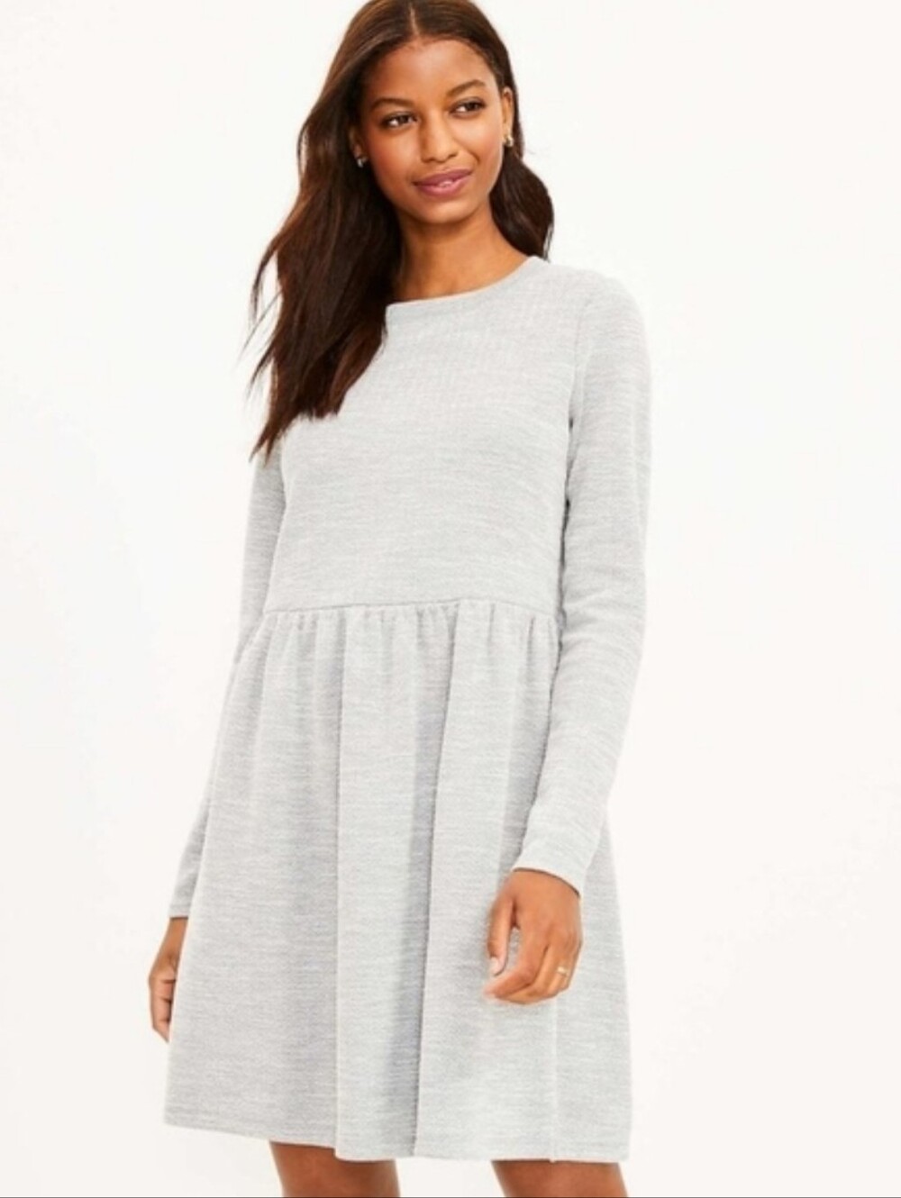 LOFT button back swing dress